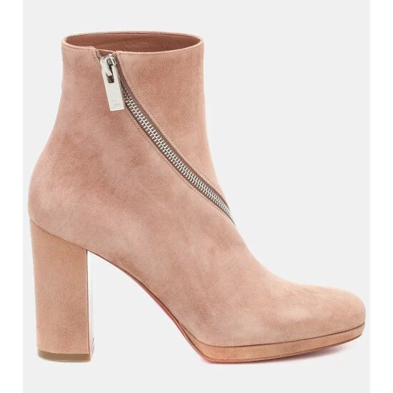 Christian Louboutin Birgitta 100 Suede Ankle Boots 4 Christian Louboutin Birgitta 100 Suede Ankle Boots - Image 4