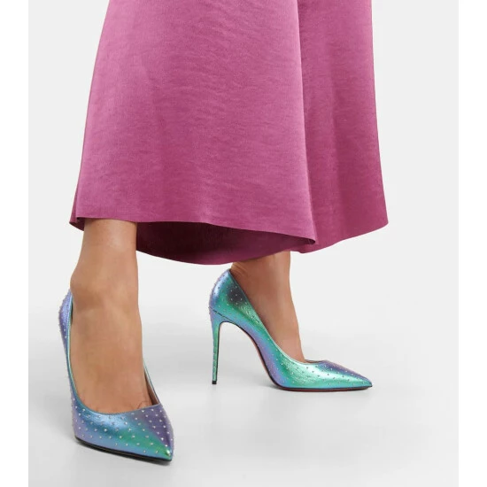 Christian Louboutin Kate 100 Embellished Leather Pumps 3 Christian Louboutin Kate 100 Embellished Leather Pumps - Image 3