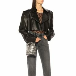 Christian Louboutin Marie Jane Metallic Bucket Bag