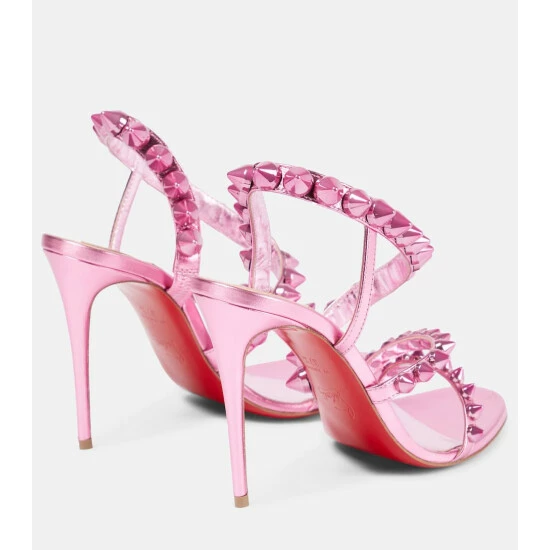 Christian Louboutin Spikita Strap 100 Leather Sandals 2 Christian Louboutin Spikita Strap 100 Leather Sandals - Image 2