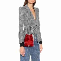 Christian Louboutin Marie Jane Velvet Bucket Bag