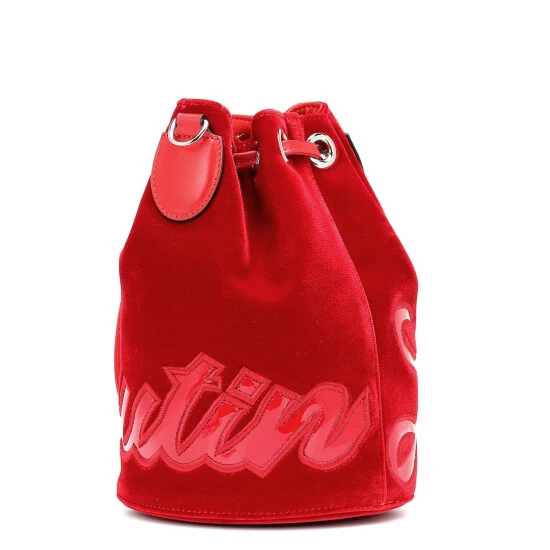 Christian Louboutin Marie Jane Velvet Bucket Bag 3 Christian Louboutin Marie Jane Velvet Bucket Bag - Image 3