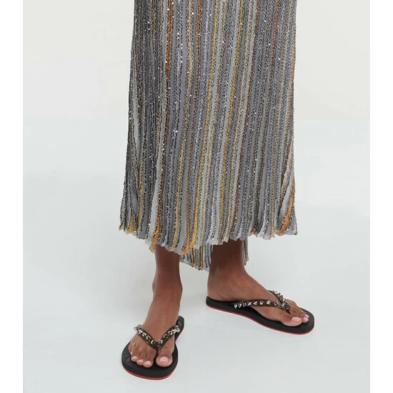 Christian Louboutin Loubi Flip Spikes Thong Sandals 3 Christian Louboutin Loubi Flip Spikes Thong Sandals - Image 3