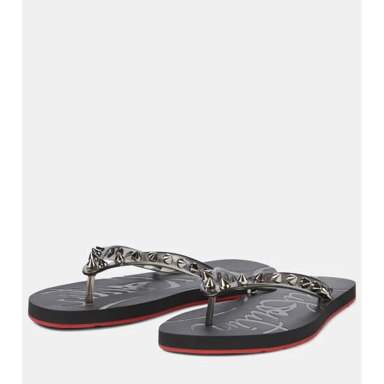 Christian Louboutin Loubi Flip Spikes Thong Sandals 4 Christian Louboutin Loubi Flip Spikes Thong Sandals - Image 4