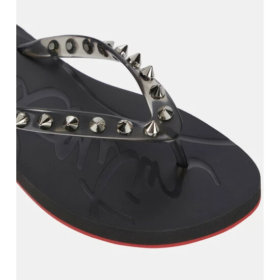 Christian Louboutin Loubi Flip Spikes Thong Sandals 5 Christian Louboutin Loubi Flip Spikes Thong Sandals - Image 5