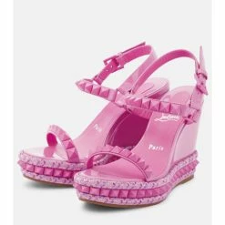 Christian Louboutin Pyraclou Embellished Leather Wedge Sandals -Christian Louboutin Sales unnamed file 199