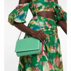 Christian Louboutin Paloma Small Embellished Leather Clutch