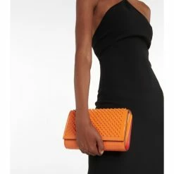 Christian Louboutin Paloma Small Embellished Leather Clutch