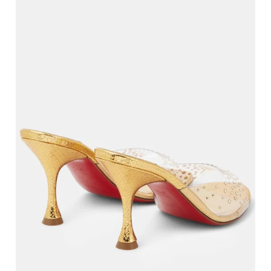 Christian Louboutin Degramule 85 Embellished Mules 2 Christian Louboutin Degramule 85 Embellished Mules - Image 2