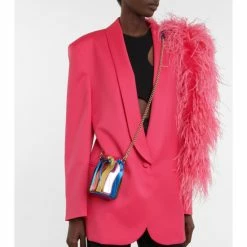 Christian Louboutin Marie Jane Metallic Leather Bucket Bag