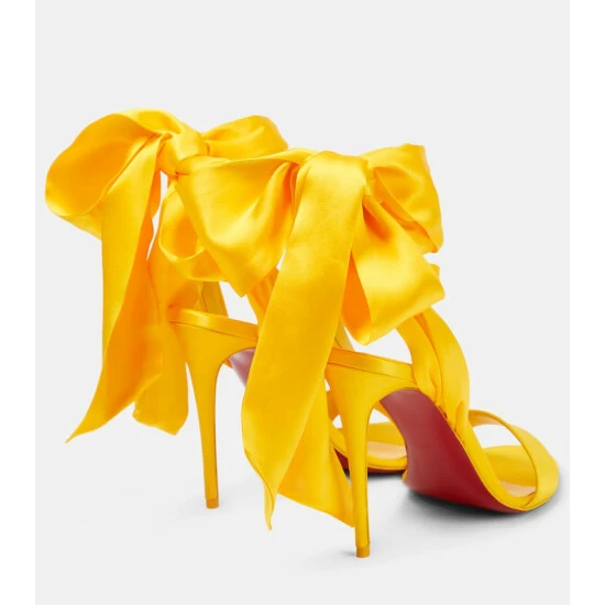 Christian Louboutin Sandale Du Désert 100 Crêpe Satin Sandals 2 Christian Louboutin Sandale Du Désert 100 Crêpe Satin Sandals - Image 2