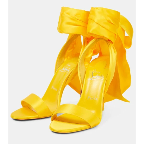 Christian Louboutin Sandale Du Désert 100 Crêpe Satin Sandals 4 Christian Louboutin Sandale Du Désert 100 Crêpe Satin Sandals - Image 4