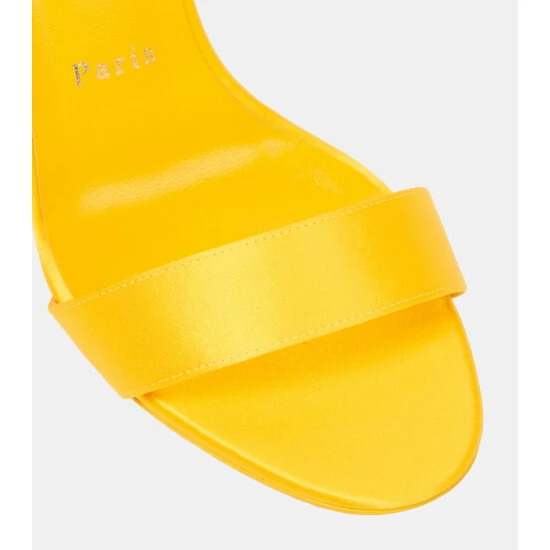 Christian Louboutin Sandale Du Désert 100 Crêpe Satin Sandals 5 Christian Louboutin Sandale Du Désert 100 Crêpe Satin Sandals - Image 5