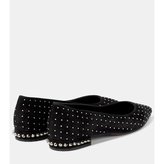 Christian Louboutin Free Hall Embellished Suede Ballet Flats 2 Christian Louboutin Free Hall Embellished Suede Ballet Flats - Image 2