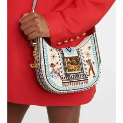 Christian Louboutin Carasky Mini Embroidered Shoulder Bag