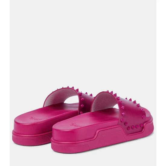 Christian Louboutin Pool Stud Embellished Slides 2 Christian Louboutin Pool Stud Embellished Slides - Image 2