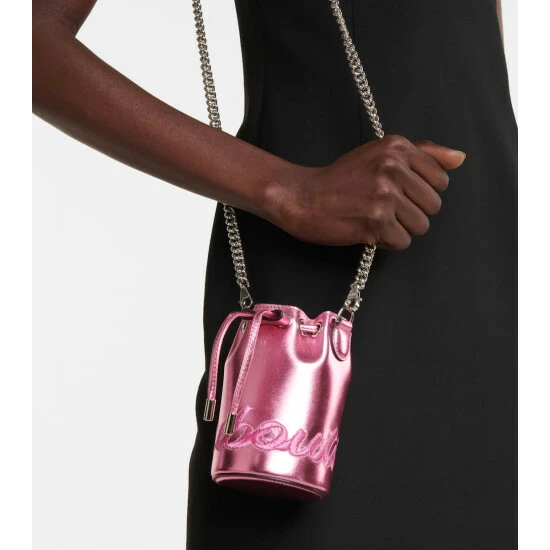 Christian Louboutin Marie Jane Mini Leather Bucket Bag 1 Christian Louboutin Marie Jane Mini Leather Bucket Bag