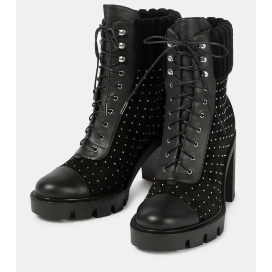 Christian Louboutin Dakita Lug 70 Leather Ankle Boot 4 Christian Louboutin Dakita Lug 70 Leather Ankle Boot - Image 4