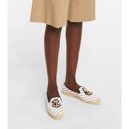 Christian Louboutin Loudmer Donna Striped Canvas Espadrilles 3 Christian Louboutin Loudmer Donna Striped Canvas Espadrilles - Image 3