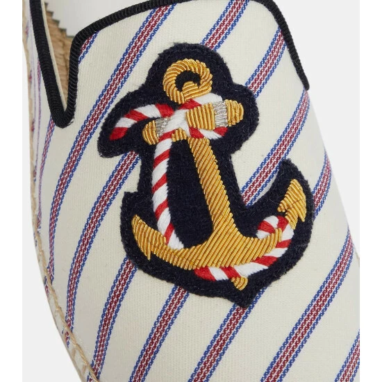 Christian Louboutin Loudmer Donna Striped Canvas Espadrilles 5 Christian Louboutin Loudmer Donna Striped Canvas Espadrilles - Image 5