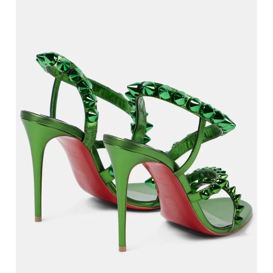 Christian Louboutin Spikita Strap 100 Leather Sandals 2 Christian Louboutin Spikita Strap 100 Leather Sandals - Image 2
