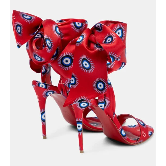 Christian Louboutin Sandale Du Désert 100 Satin Sandals 2 Christian Louboutin Sandale Du Désert 100 Satin Sandals - Image 2