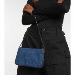 Christian Louboutin Loubila Denim Clutch