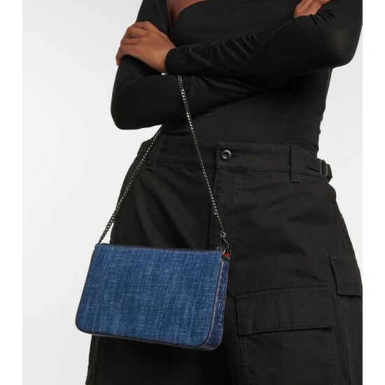 Christian Louboutin Loubila Denim Clutch 1 Christian Louboutin Loubila Denim Clutch