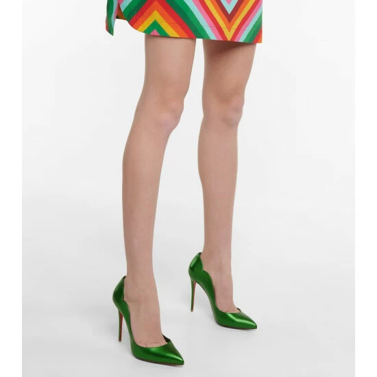 Christian Louboutin Hot Chick 100 Metallic Leather Pumps 3 Christian Louboutin Hot Chick 100 Metallic Leather Pumps - Image 3