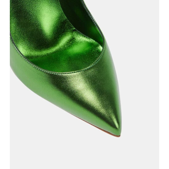 Christian Louboutin Hot Chick 100 Metallic Leather Pumps 5 Christian Louboutin Hot Chick 100 Metallic Leather Pumps - Image 5