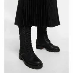 Christian Louboutin Pavleta Leather-trimmed Combat Boots -Christian Louboutin Sales unnamed file 2450