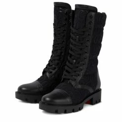 Christian Louboutin Pavleta Leather-trimmed Combat Boots -Christian Louboutin Sales unnamed file 2451
