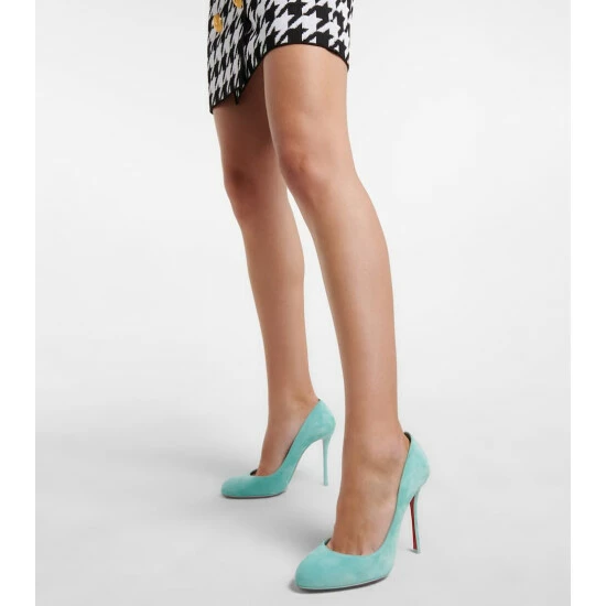 Christian Louboutin Dolly 100 Suede Pumps 3 Christian Louboutin Dolly 100 Suede Pumps - Image 3