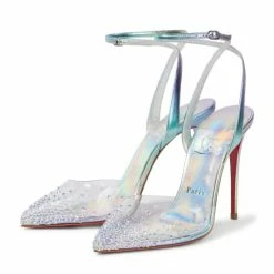 Christian Louboutin Spikaqueen 100 PVC And Leather Pumps -Christian Louboutin Sales unnamed file 2493