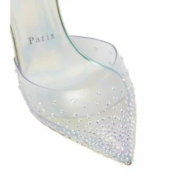 Christian Louboutin Spikaqueen 100 PVC And Leather Pumps -Christian Louboutin Sales unnamed file 2494