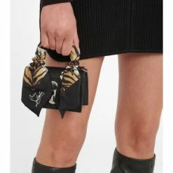 Christian Louboutin Elisa Nano Silk-trimmed Leather Tote