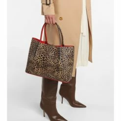 Christian Louboutin Cabarock Small Leopard-print Leather Tote