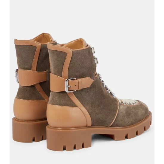 Christian Louboutin Macademia Suede And Leather Hiking Boots 2 Christian Louboutin Macademia Suede And Leather Hiking Boots - Image 2