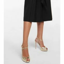 Christian Louboutin Jenlove Alta 120 Metallic Leather Peep-toe Pumps -Christian Louboutin Sales unnamed file 2606