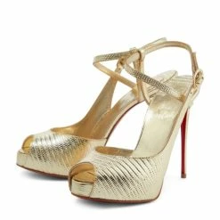 Christian Louboutin Jenlove Alta 120 Metallic Leather Peep-toe Pumps -Christian Louboutin Sales unnamed file 2607