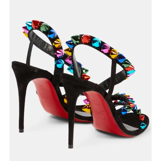 Christian Louboutin Spikita 100 Suede Sandals 2 Christian Louboutin Spikita 100 Suede Sandals - Image 2