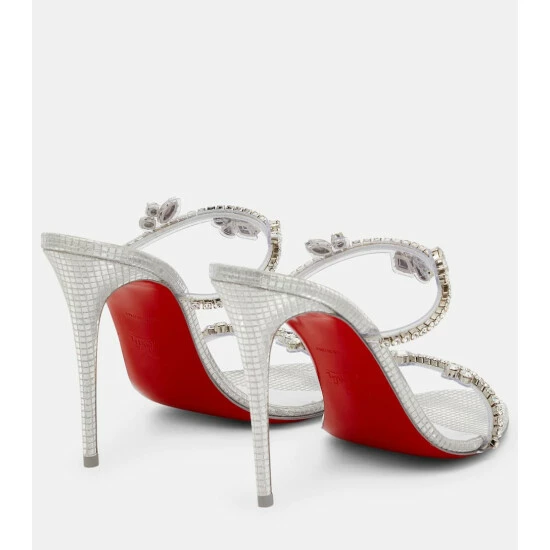 Christian Louboutin Just Queen 100 Embellished Sandals 2 Christian Louboutin Just Queen 100 Embellished Sandals - Image 2