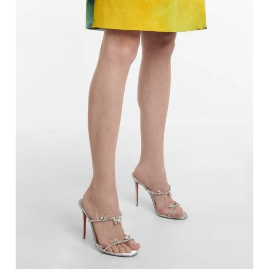 Christian Louboutin Just Queen 100 Embellished Sandals 3 Christian Louboutin Just Queen 100 Embellished Sandals - Image 3