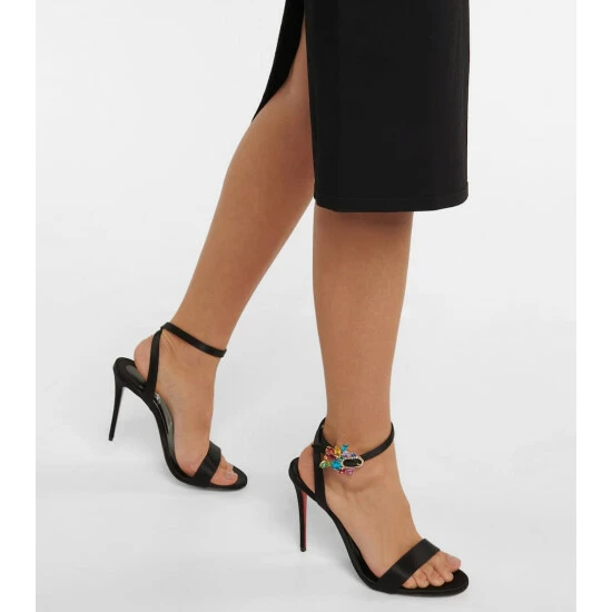 Christian Louboutin Goldie Joli 100 Satin Sandals 3 Christian Louboutin Goldie Joli 100 Satin Sandals - Image 3