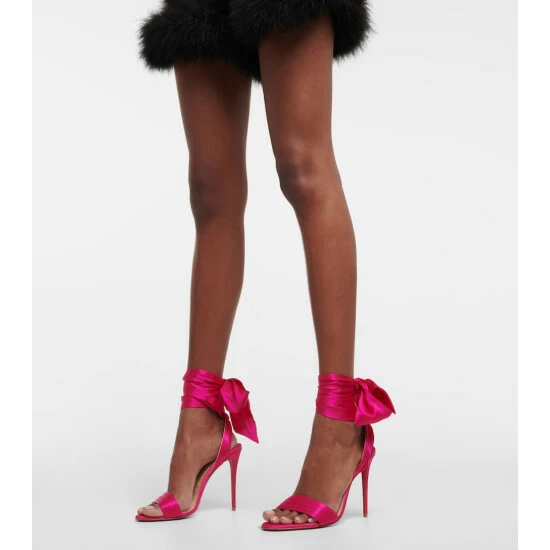 Christian Louboutin Vampanodo Du Desert 100 Satin Sandals 3 Christian Louboutin Vampanodo Du Desert 100 Satin Sandals - Image 3