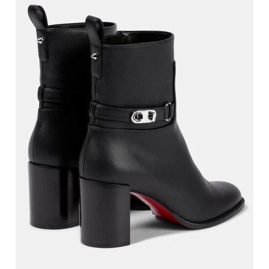 Christian Louboutin Lock Booty 70 Leather Ankle Boots 2 Christian Louboutin Lock Booty 70 Leather Ankle Boots - Image 2