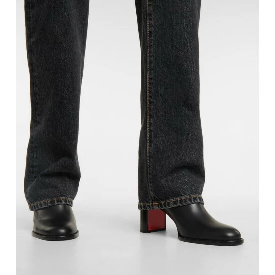 Christian Louboutin Lock Booty 70 Leather Ankle Boots 3 Christian Louboutin Lock Booty 70 Leather Ankle Boots - Image 3