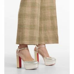 Christian Louboutin Coluna 130 Metallic Leather Platform Pumps -Christian Louboutin Sales unnamed file 2780