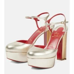 Christian Louboutin Coluna 130 Metallic Leather Platform Pumps -Christian Louboutin Sales unnamed file 2781