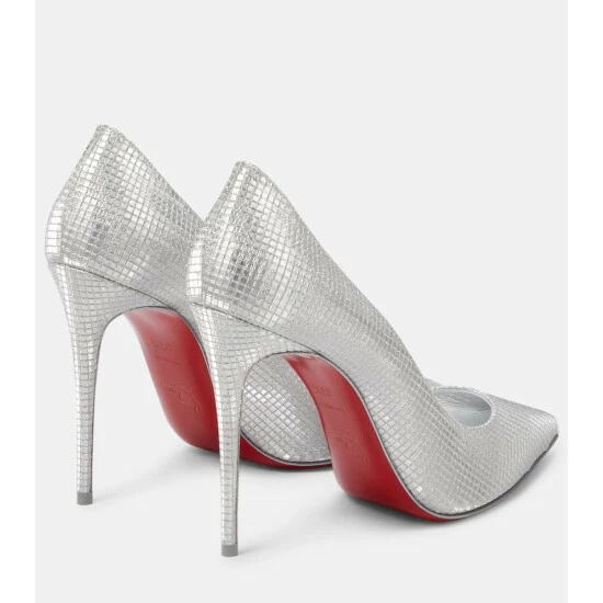 Christian Louboutin Kate 100 Embossed Pumps 2 Christian Louboutin Kate 100 Embossed Pumps - Image 2